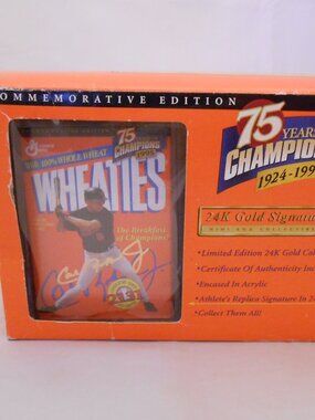 Wheaties 75 Years Of Champions 24K Gold Champions Cal Ripken Jr., 1999, Cereal